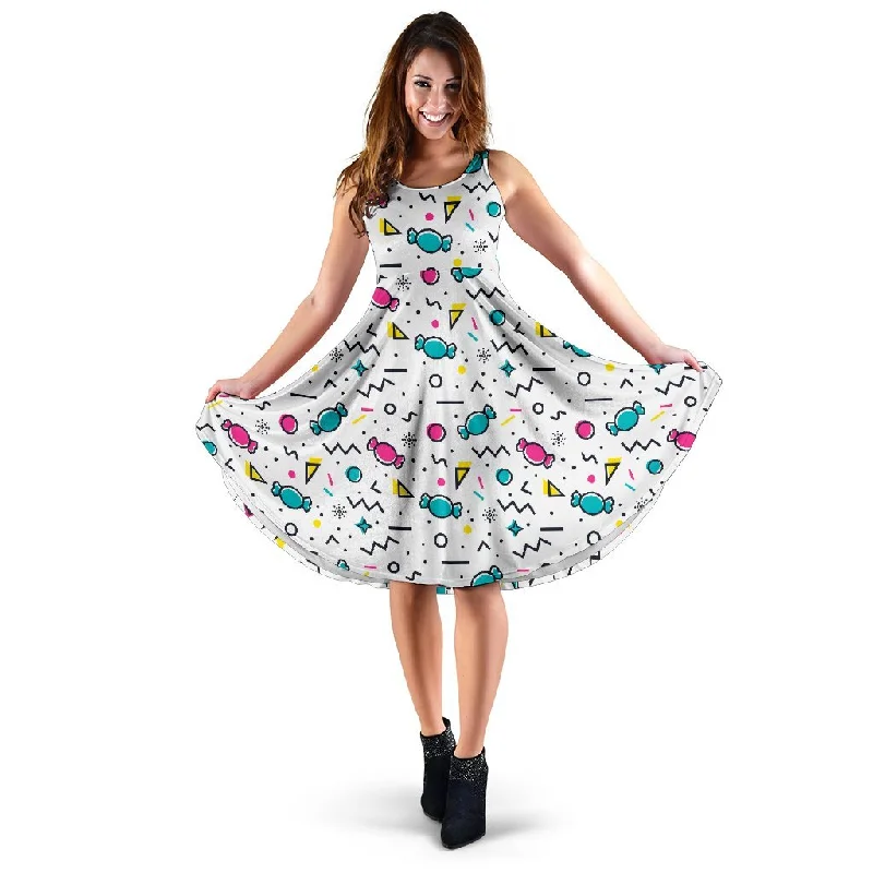 Candy Print Pattern Dress